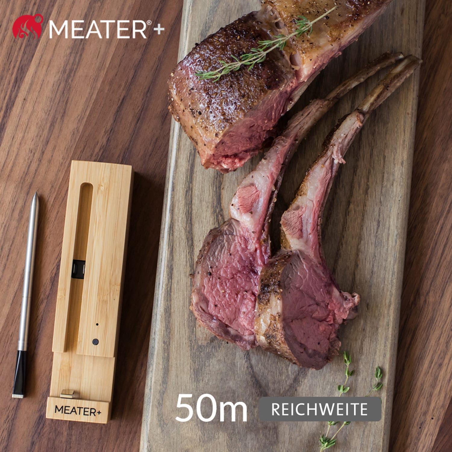MEATER+ Kabelloses Fleischthermometer mit 50 m Reichweite MEATER+ Kabelloses Fleischthermometer mit 50 m Reichweite