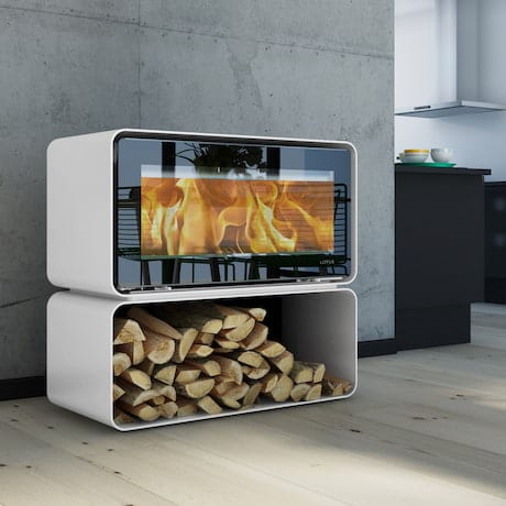 Kaminofen Lotus Living Cube Alpin White im Kamin-Shop von kamdi24