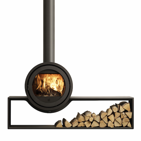 Spartherm Kaminofen Odin Tunnel auf Plateau im Kamin-Shop von kamdi24
