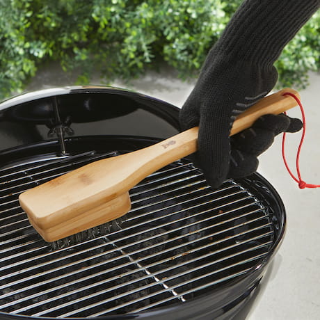 Grillbürste mit Bambusgriff, 30 cm