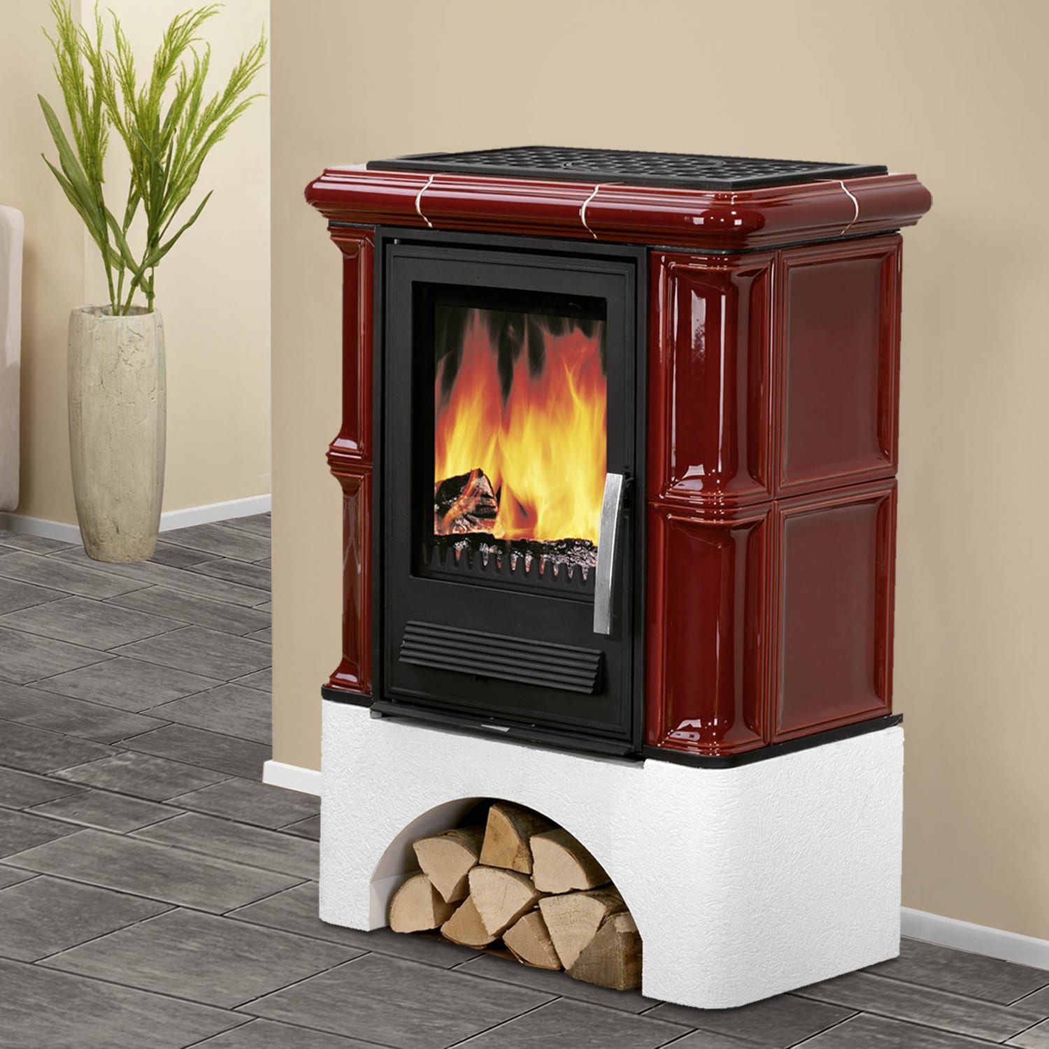 Kaminofen Justus Bavaria Bordeaux