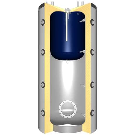Pufferspeicher mit Brauchwasserblase von Schindler + Hofmann Pufferspeicher mit Brauchwasserblase von Schindler + Hofmann