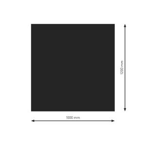 Raik Bodenplatte B1 Rechteck / Quadrat schwarz pulverbeschichtet 1200 x 1000 mm