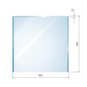 Raik Kamin Glasplatte Quadrat 2 inkl. Facette
