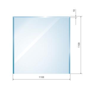 Raik Kamin Glasplatte Quadrat inkl. Facette