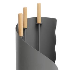 Raik Kaminbesteck 3-teilig OTTO, grau, mit Holzgriff B-Ware