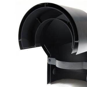 Raik Rauchrohrbogen / Ofenrohr 120mm - Thermoschild doppelt 90° schwarz