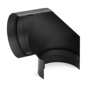 Raik Rauchrohrbogen / Ofenrohr 150mm - Thermoschild seitlich 90° schwarz