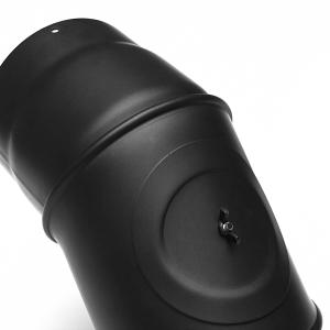 Raik Rauchrohrbogen / Ofenrohr 160mm - 0° - 90° mit Reinigungsöffnung schwarz