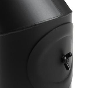 Raik Rauchrohrbogen / Ofenrohr 180mm - 45° mit Reinigungsöffnung schwarz