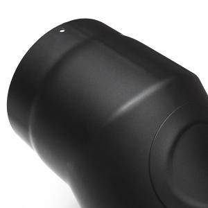Raik Rauchrohrbogen / Ofenrohr 180mm - 90° mit Reinigungsöffnung schwarz