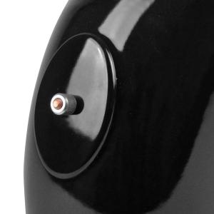 Raik Rauchrohrbogen / Ofenrohrbogen Emaille 150mm - 45° Bogen glatt Schwarz mit Reinigungsöffnung