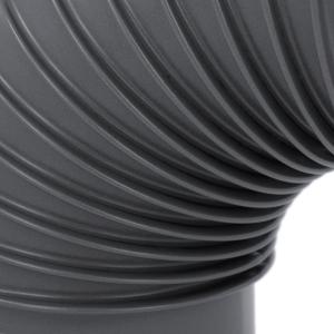 Raik Rauchrohrbogen / Ofenrohrbogen Emaille 150mm - 90° Bogen gerippt Grau mit Reinigungsöffnung