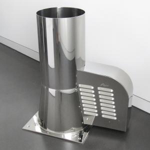 Rauchgasventilator / Exhauster 150 mm mit Bodenplatte