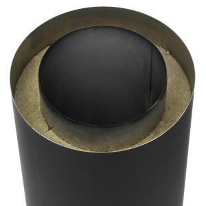 schwarz Ofenrohr Strahlungsschutz; 500 mm Länge und 150mm Durchmesser