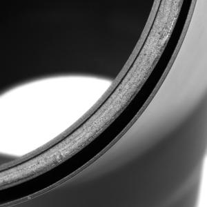 Raik Rauchrohrbogen / Ofenrohr Izoker doppelwandig mit Isolierung, Durchmesser 150 mm, 45°, Schwarz