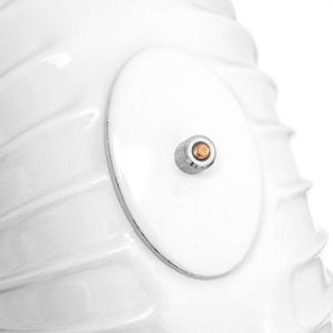 Raik Rauchrohrbogen / Ofenrohrbogen Emaille 120mm - 90° Bogen gerippt Weiß mit Reinigungsöffnung