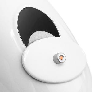 Raik Rauchrohrbogen / Ofenrohrbogen Emaille 120mm - 90° Bogen glatt Weiß mit Reinigungsöffnung