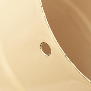 Raik Rauchrohrbogen / Ofenrohrbogen Emaille 130mm - 90° Bogen glatt Elfenbein mit Reinigungsöffnung