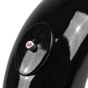 Raik Rauchrohrbogen / Ofenrohrbogen Emaille 130mm - 90° Bogen glatt Schwarz mit Reinigungsöffnung