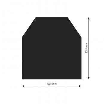 Raik Bodenplatte B2 6-Eck schwarz pulverbeschichtet 1000 x 1000 mm
