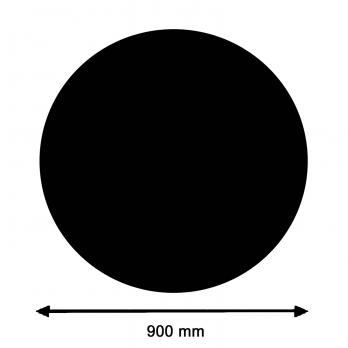 La Nordica Kamin Glasplatte Kreis klein, schwarz