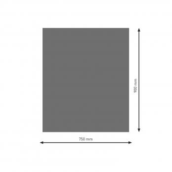 Raik Bodenplatte Rechteck / Quadrat Gussgrau pulverbeschichtet 900 x 750 mm