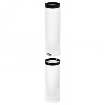 Raik Rauchrohr / Ofenrohr Emaille 150mm - Teleskoprohr Weiß