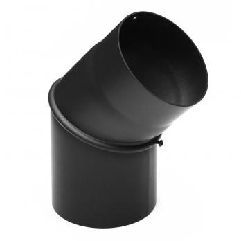 Raik Rauchrohrbogen / Ofenrohr 120mm - 0° - 45° ohne Reinigungsöffnung schwarz