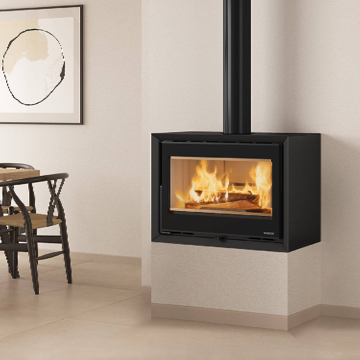 La Nordica Prestige Line Dante Kaminofen Stahl Mattschwarz