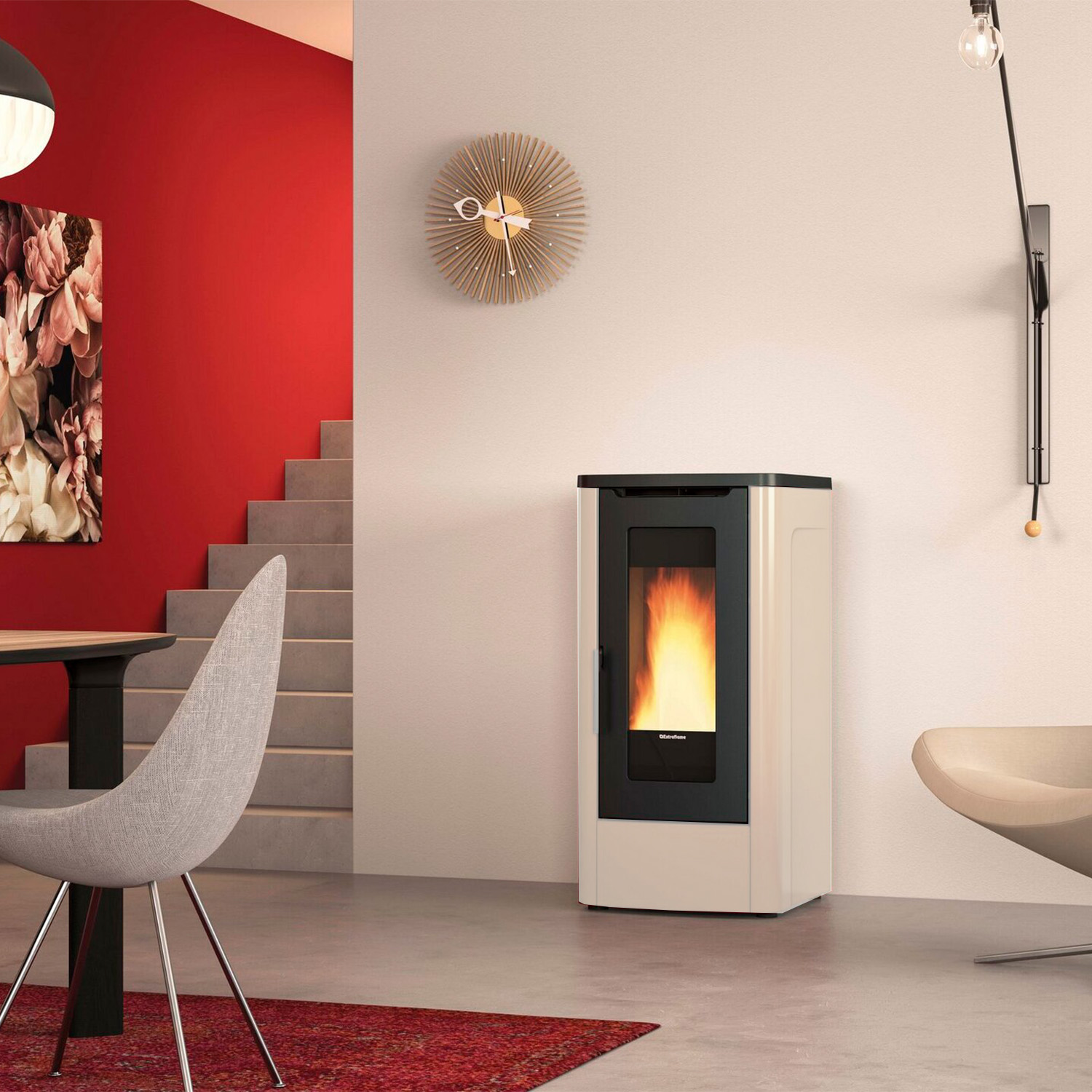 Extraflame Dahiana Plus AD Pelletofen Traditional Line elfenbein