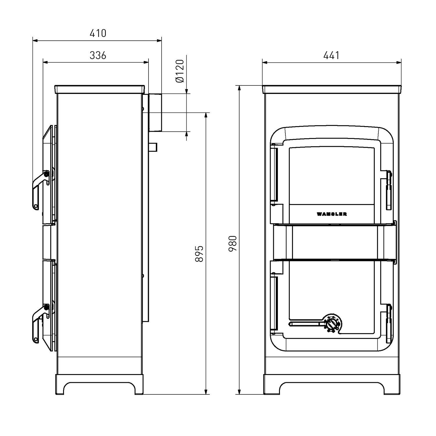 Wamsler RH8F Werkstattofen, Stahl schwarz, Automatik Dauerbrand
