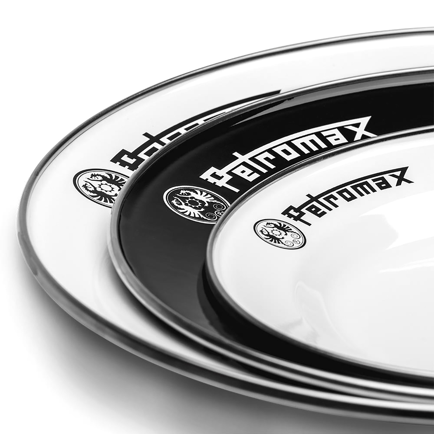 Petromax Emaille-Teller Schwarz 2er-Set Ø 26 cm Petromax Emaille-Teller Schwarz 2er-Set Ø 26 cm