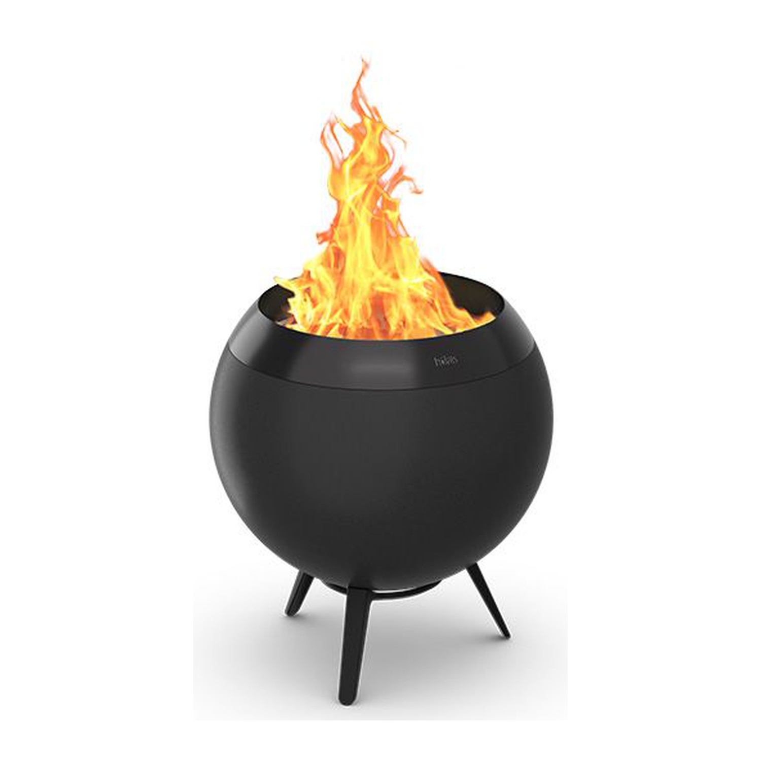 höfats MOON 45 all black Feuerkorb mit niedrigem Fuß