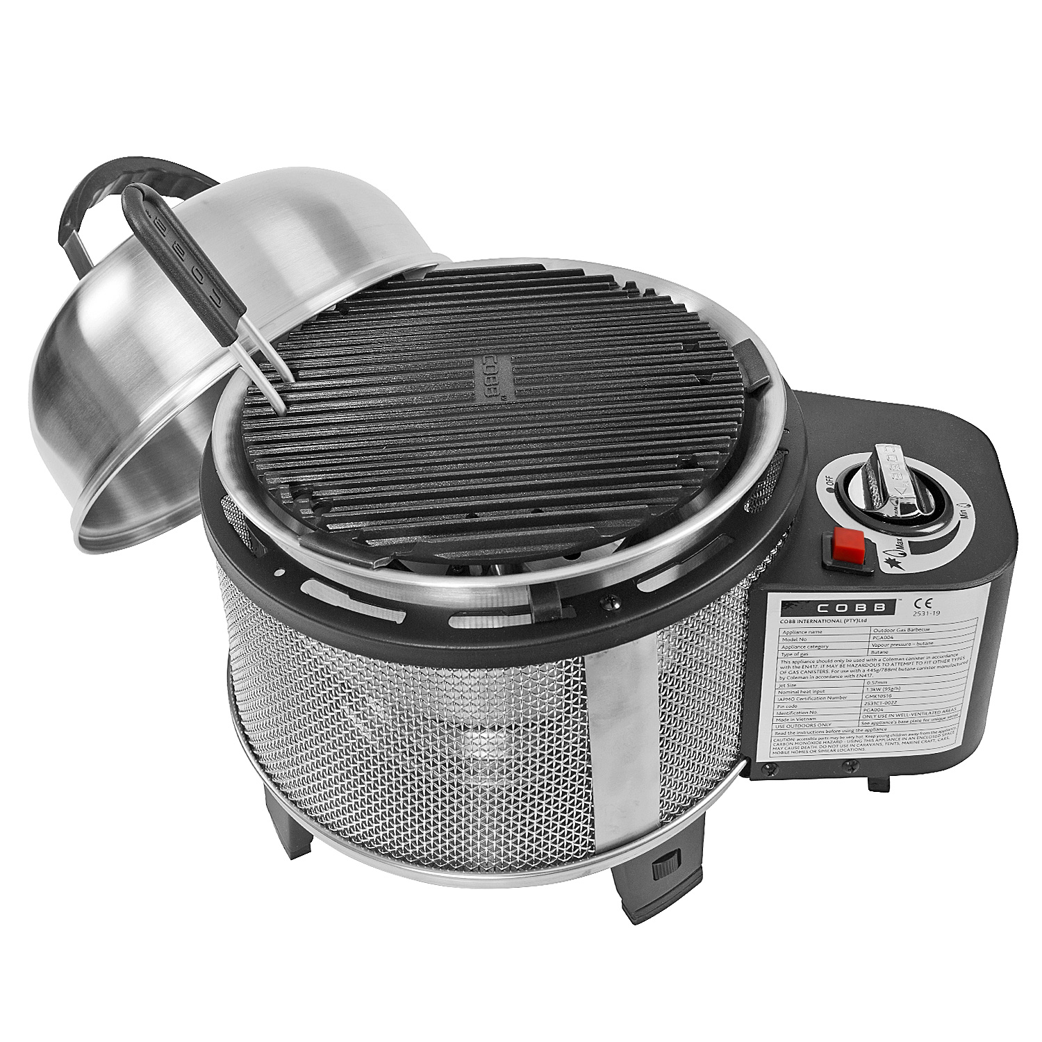COBB Premier Gas Deluxe Gasgrill Edelstahl mit Griddle Bratenrost