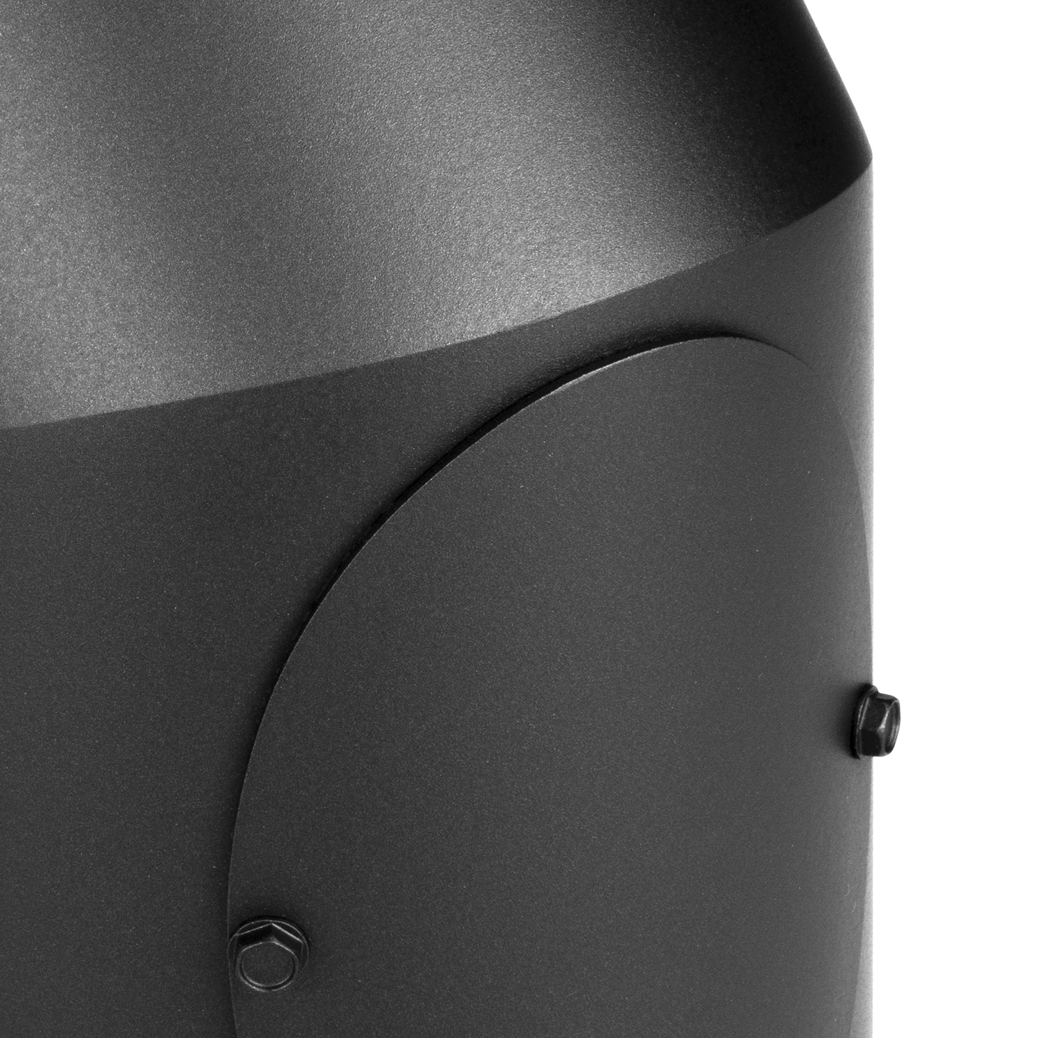 Raik Basic Rauchrohrbogen 130mm schwarz 45° mit Tür –R für Rauchrohr / Ofenrohr
