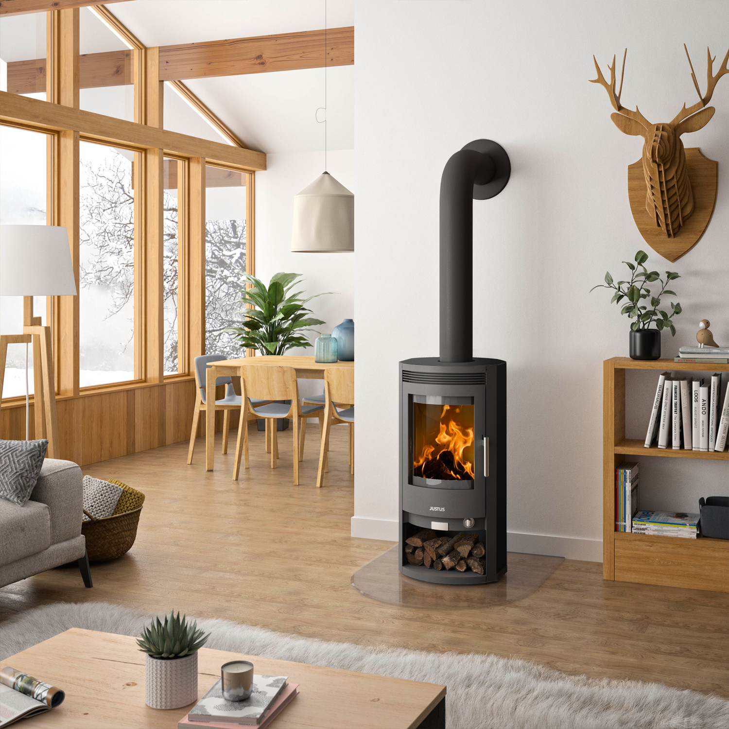 Justus Baltrum 5 D 2.0 Kaminofen Stahl Schwarz Justus Baltrum 5 D 2.0 Kaminofen Stahl Schwarz