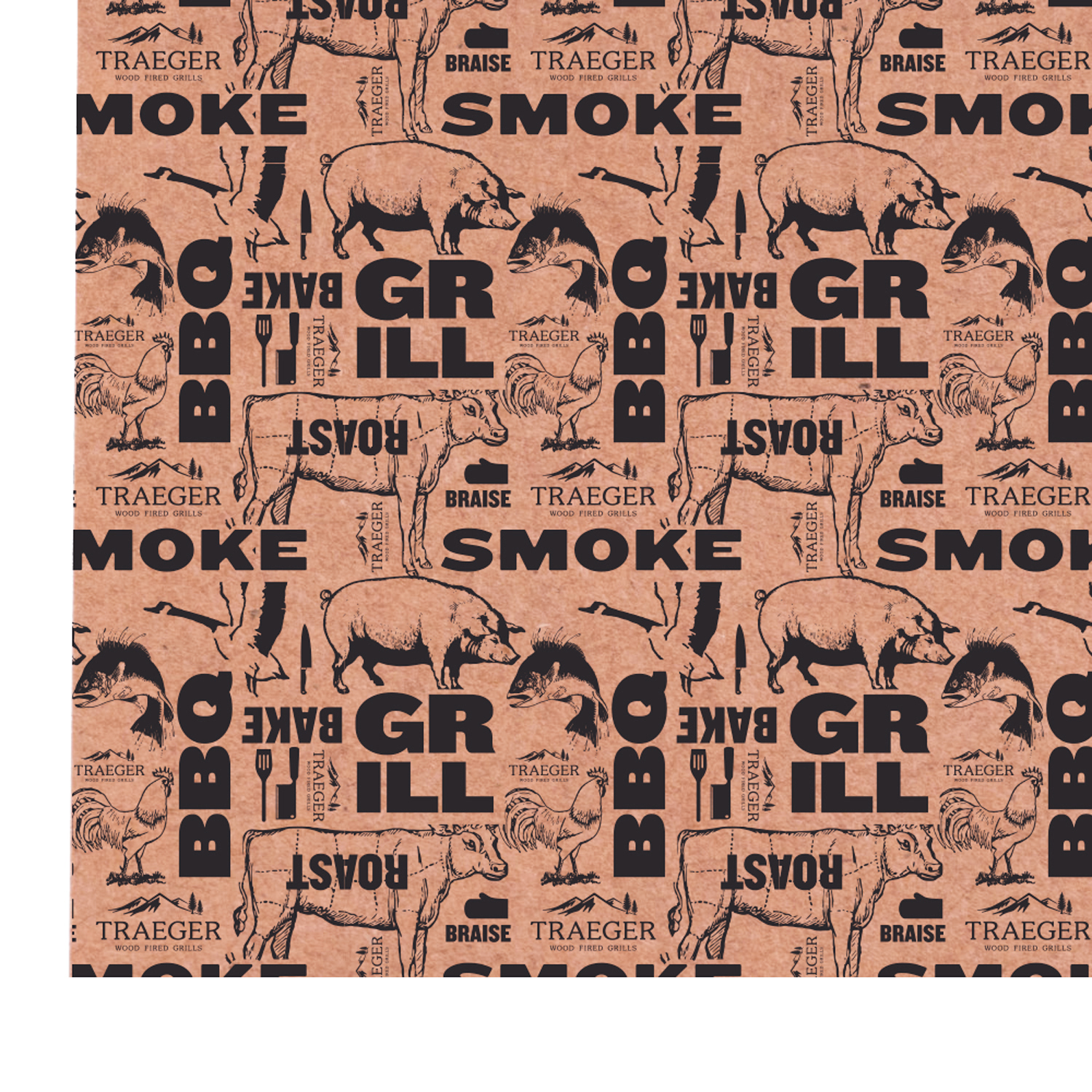 Traeger X Oren Pink BBQ Butcher Papier Rolle Traeger X Oren Pink BBQ Butcher Papier Rolle