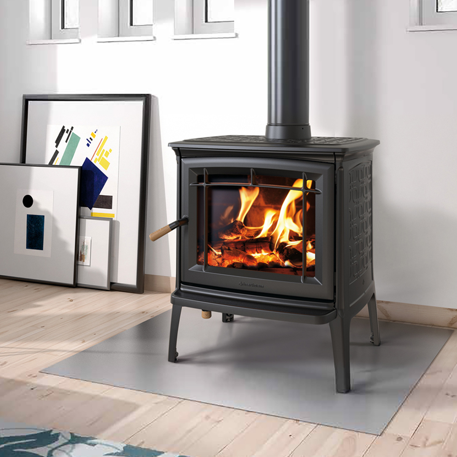 Hergom Shelburne Kaminofen Gusseisen Schwarz Hergom Shelburne Kaminofen Gusseisen Schwarz