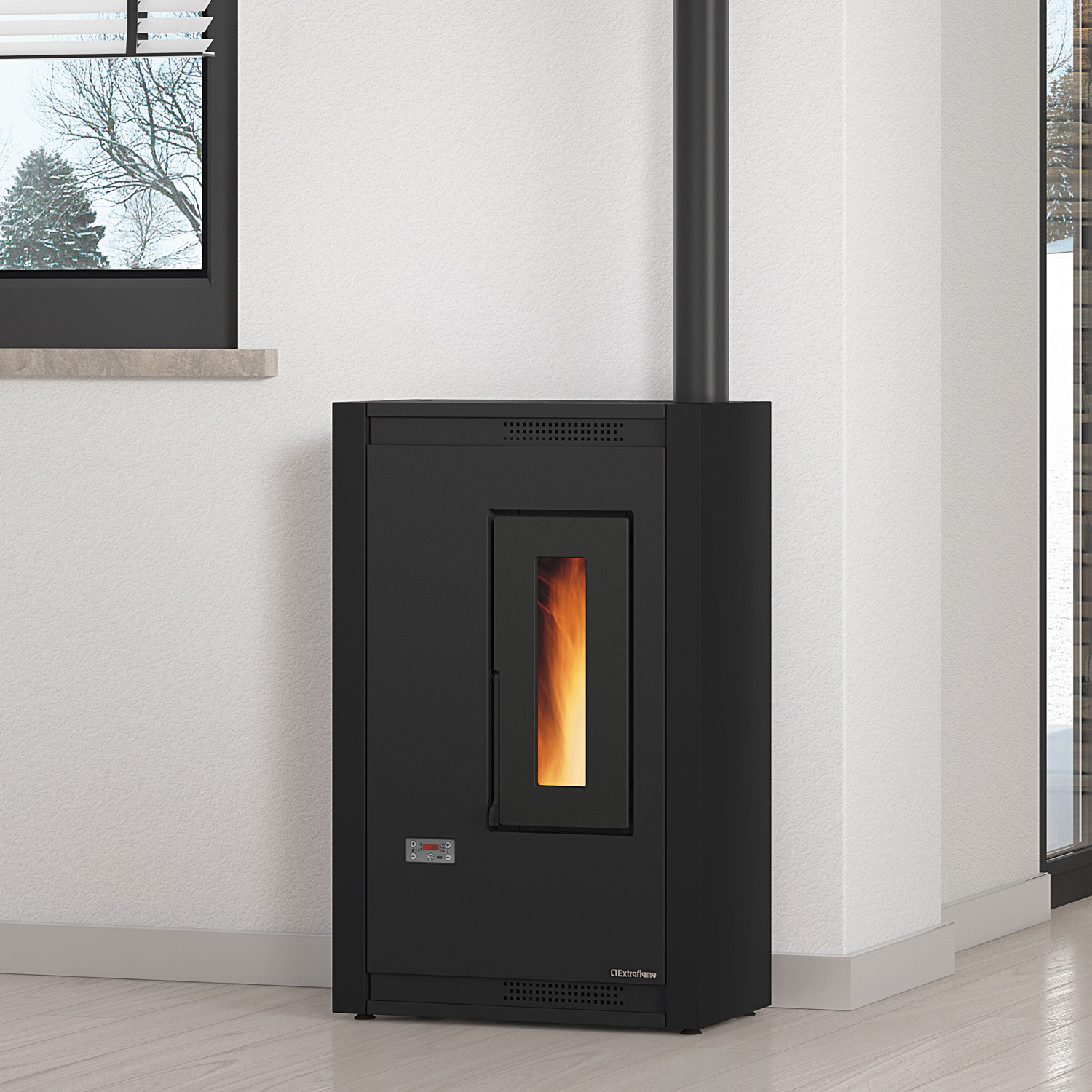 Extraflame Luisella 5.0 Pelletofen Graphitgrau