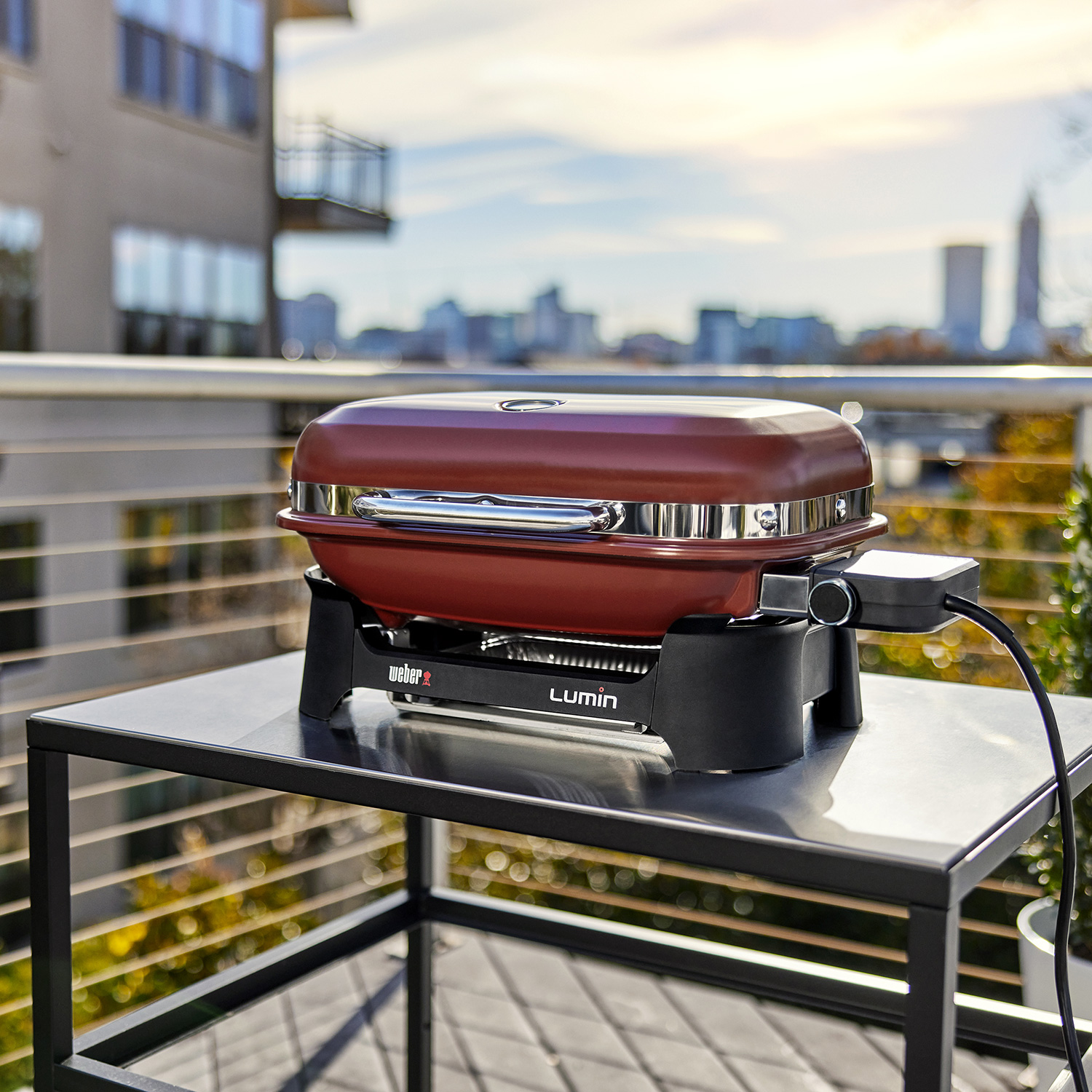 Weber Lumin Compact Elektro-Tischgrill Rot Weber Lumin Compact Elektro-Tischgrill Rot