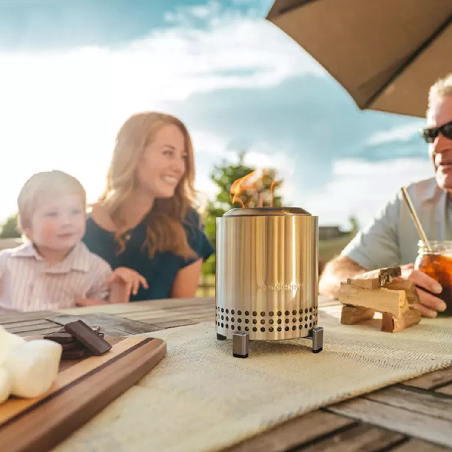 Solo Stove Mesa Tischfeuerstelle Edelstahl mit Ständer Solo Stove Mesa Tischfeuerstelle Edelstahl mit Ständer