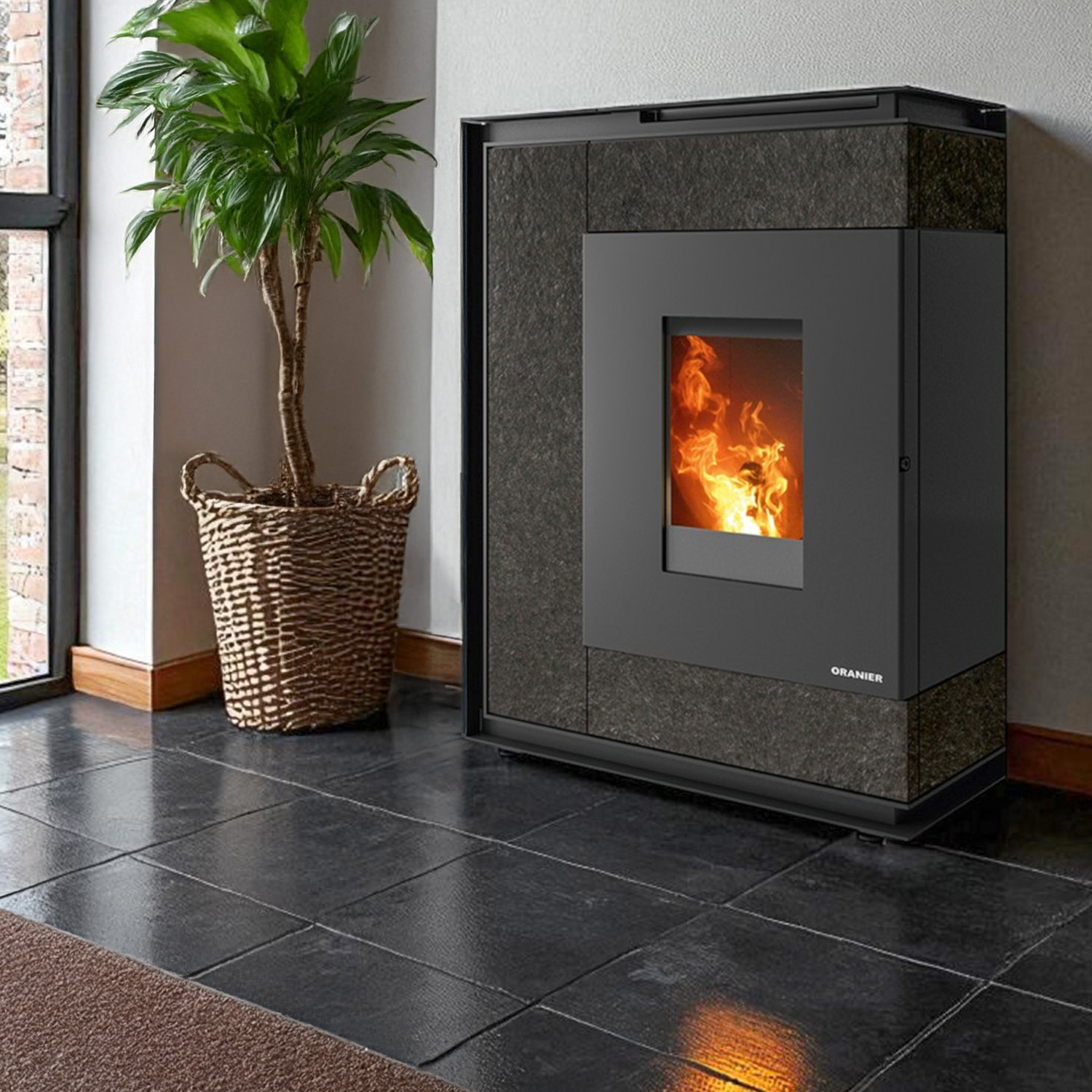 Oranier Boreas Pelletofen Sintered Stone Schiefer LAS
