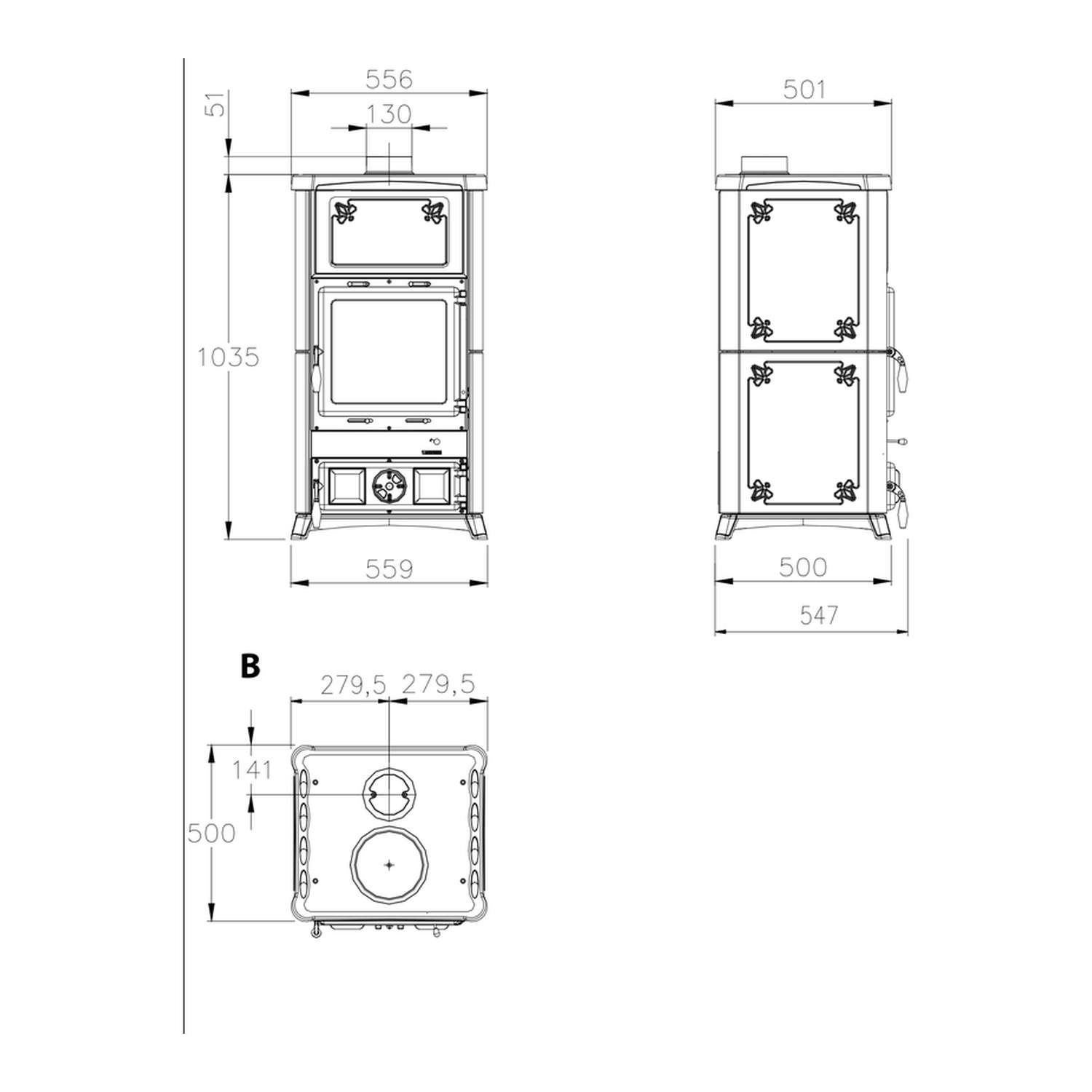 La Nordica FEDORA.16 - Weiß Kaminofen