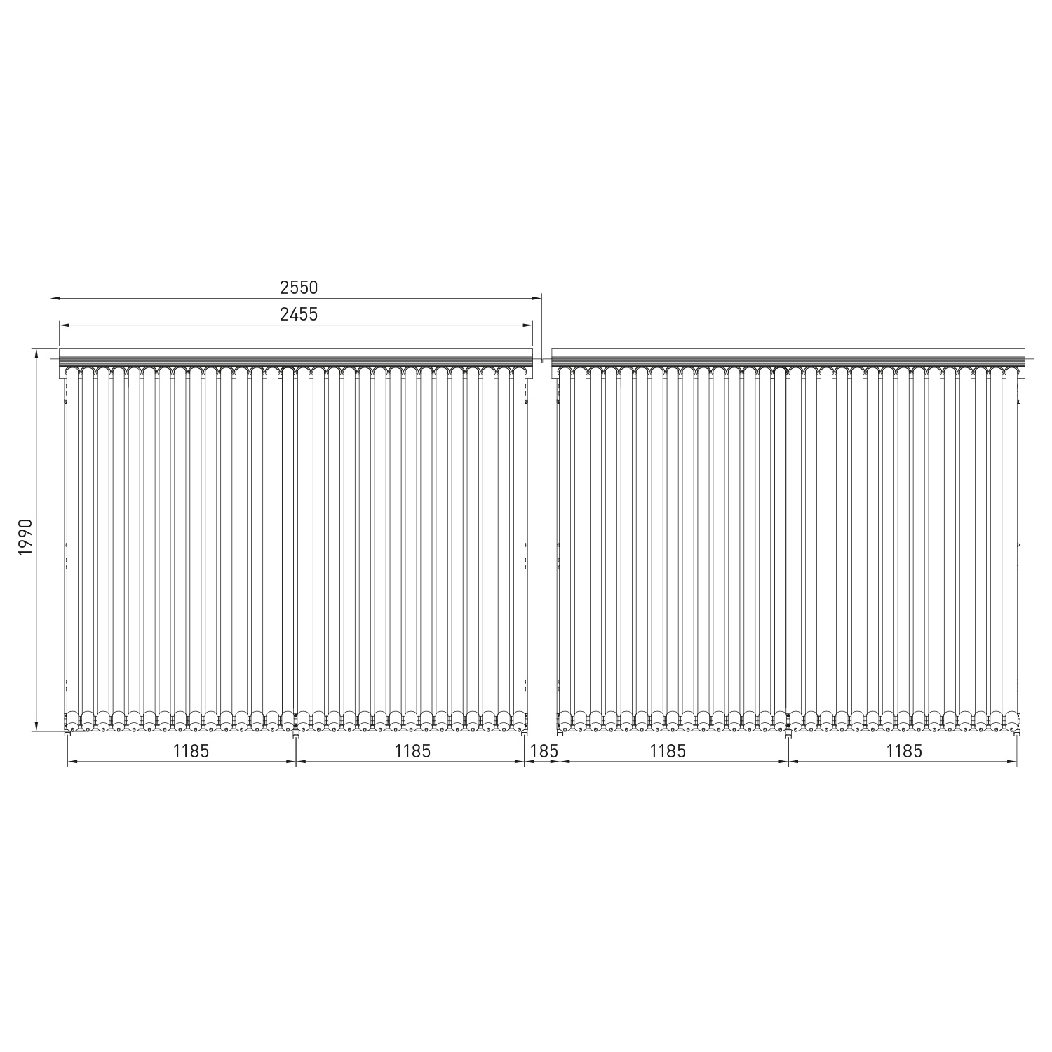 Sunex Röhrenkollektor HP 30 mit Vakuumröhren Sunex Röhrenkollektor HP 30 mit Vakuumröhren