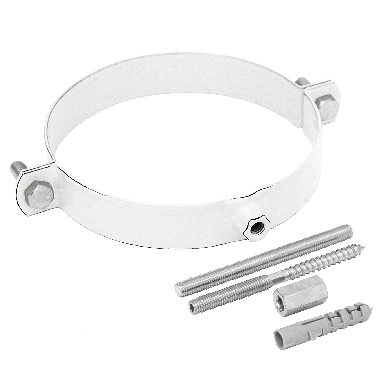 Raik Rauchrohr / Ofenrohr Emaille 150mm - Rohrschelle Weiß Raik Rauchrohr / Ofenrohr Emaille 150mm - Rohrschelle Weiß