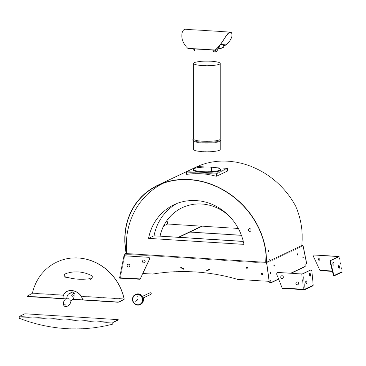 Alfa Forni Pizzaofen Ciao Grau ohne Unterbau + Ventura Pizza-Set (4-tlg.) gratis Alfa Forni Pizzaofen Ciao Grau ohne Unterbau + Ventura Pizza-Set (4-tlg.) gratis