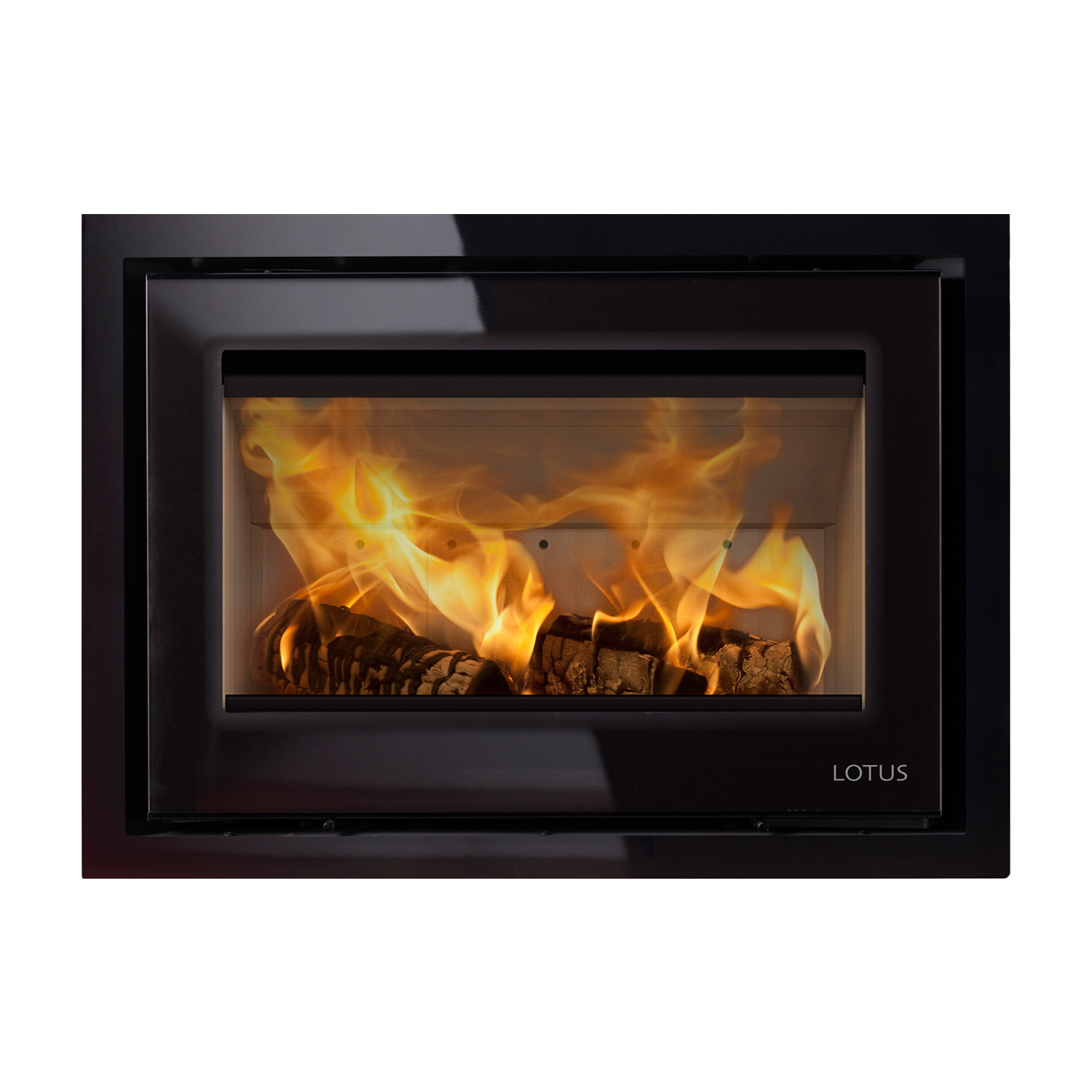 Lotus H370 Petite Kamineinsatz Black Magic / Scharniere rechts