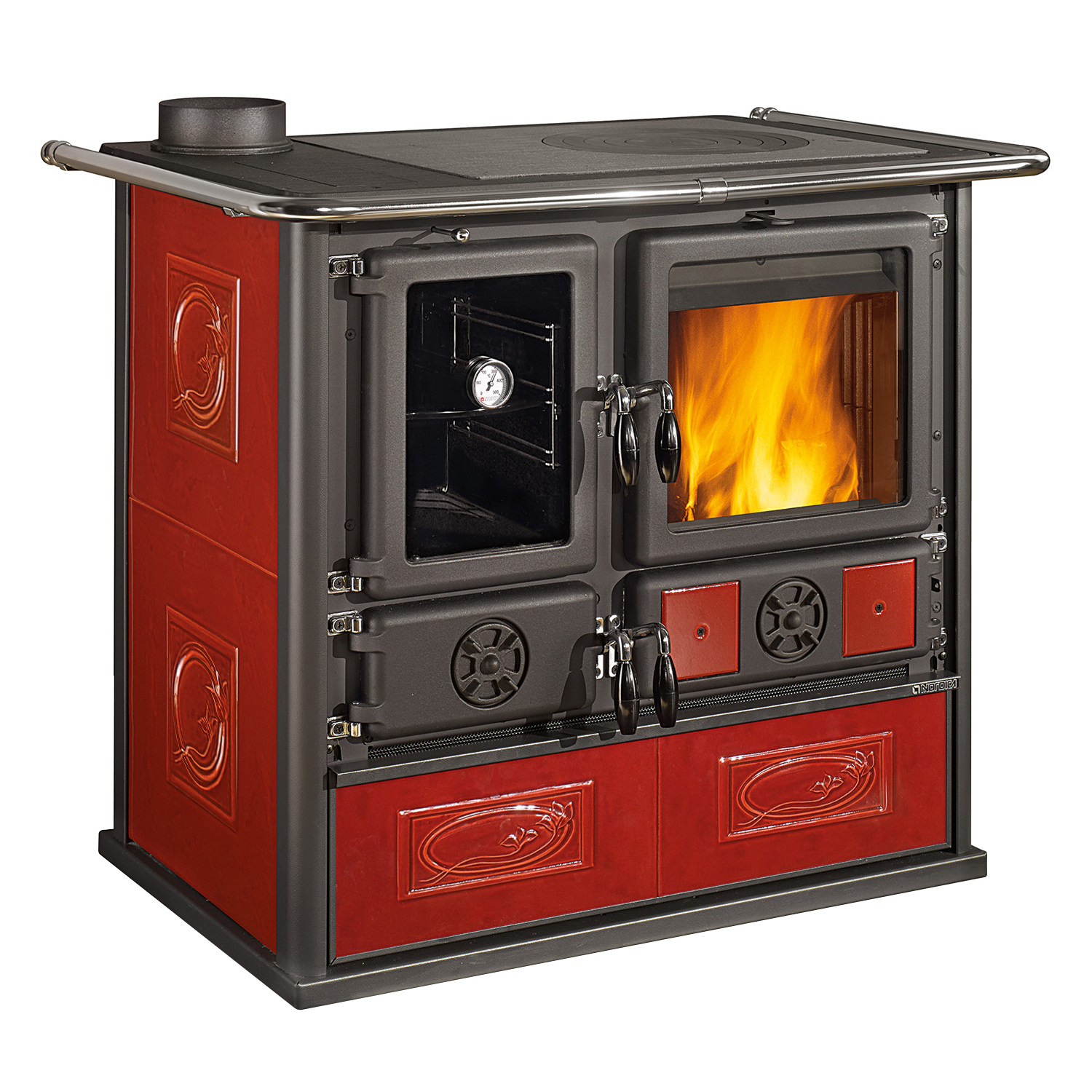 La Nordica Rosa Reverse SX 16, Küchenofen, Liberty Bordeaux