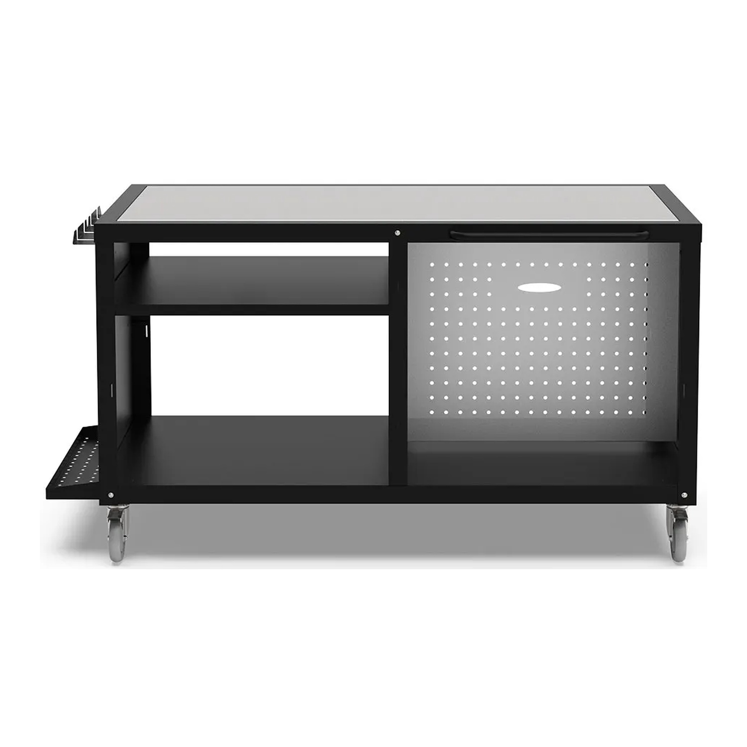 Alfa Cooking Station 160 schwarz/ Arbeitsplatte Edelstahl